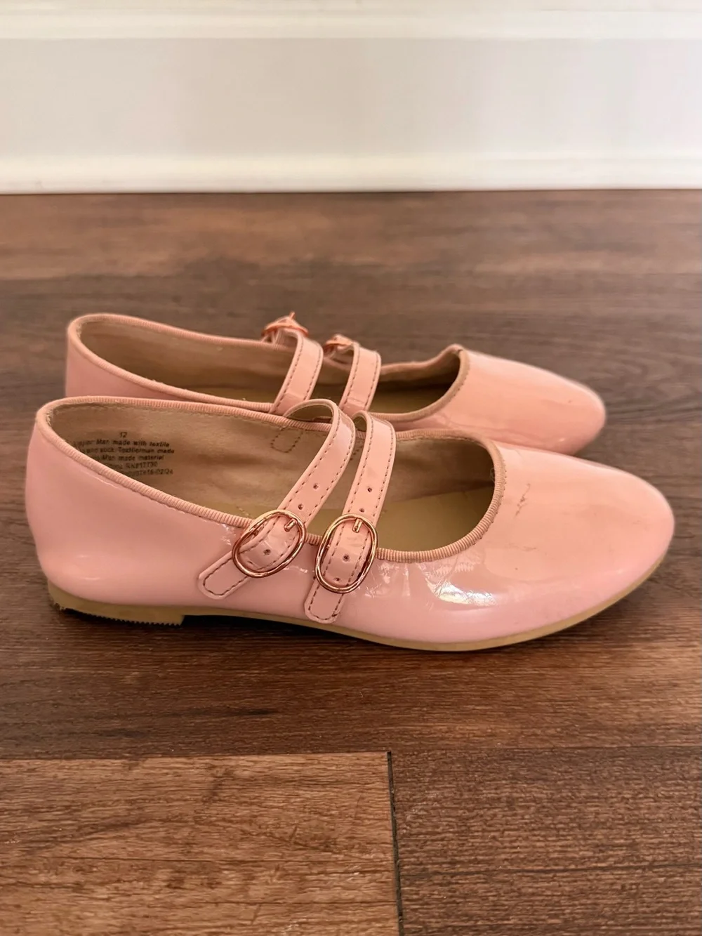 Cat & Jack Pink Patent Double-Strap Mary Janes